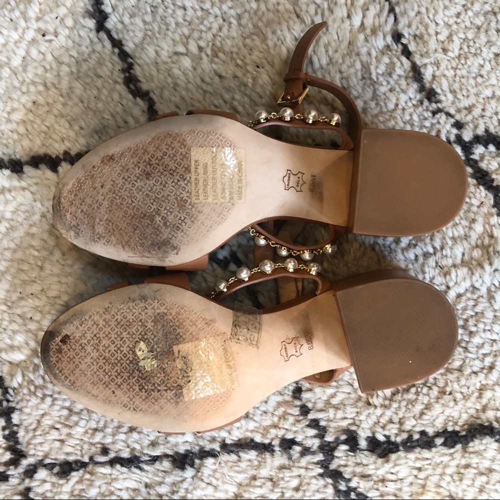 Tory Burch Emmy Pearly Studded Block Heel Sandals - Picture 7 of 8